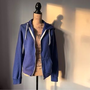 classic bluenotes zip up drawstring hoodie